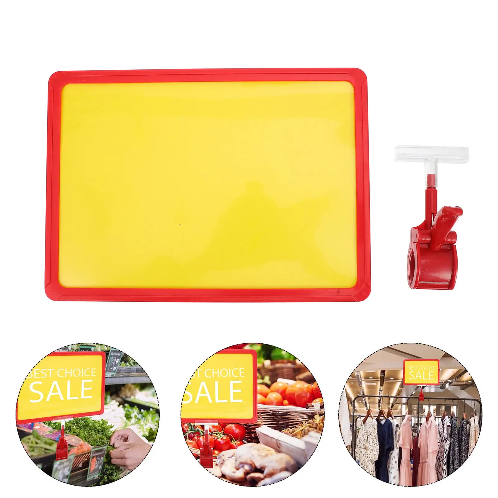 Set di 1 clip porta-prezzo A4, espositore per etichette di merci, clip per cartellini pubblicitari per negozi