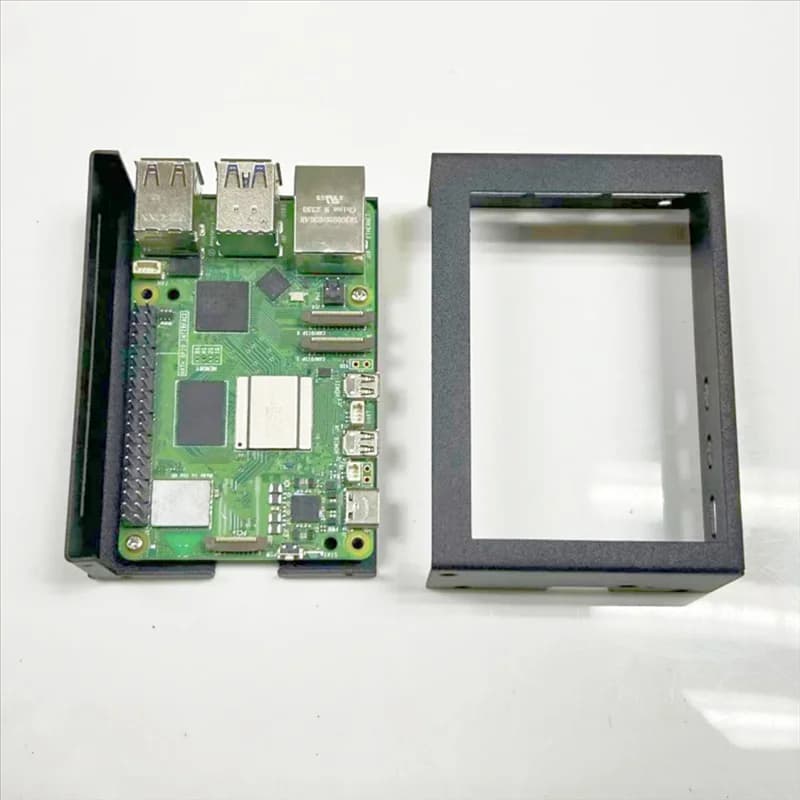 Il maggiore custodia protettiva in metallo per Raspberry Pi 5 supporta l'installazione dello schermo da 3,5 pollici Dissipatori di calore ufficiali per accessori Rpi 5