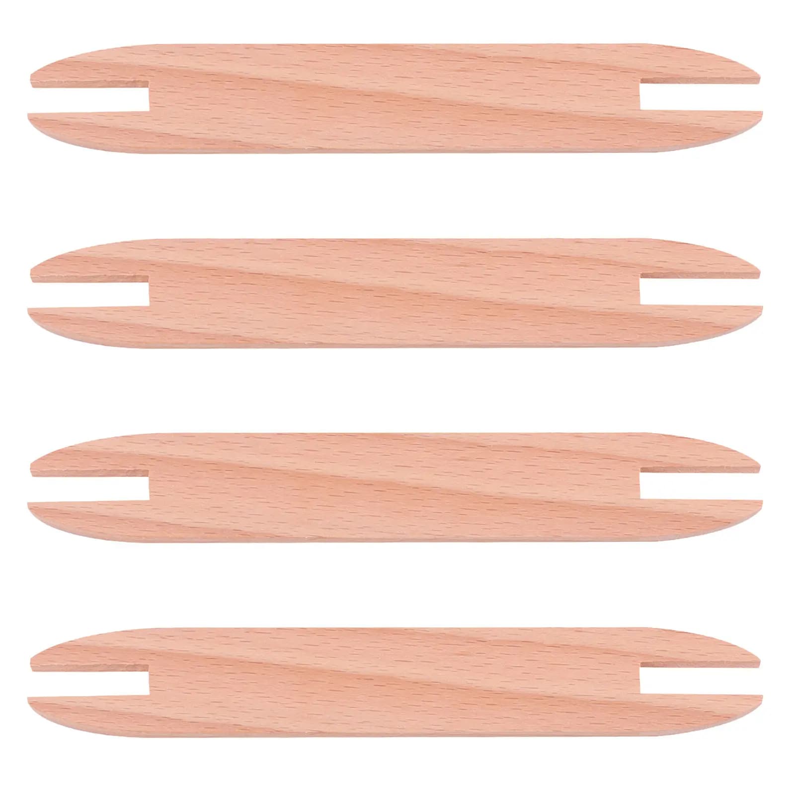 Set di 4 Navette in Legno per Tessitura, Accessorio Artigianale per Gestione Liscia del Filato, Strumento per Progetti Fai-da-Te di Lavorazione a Maglia e Cucito