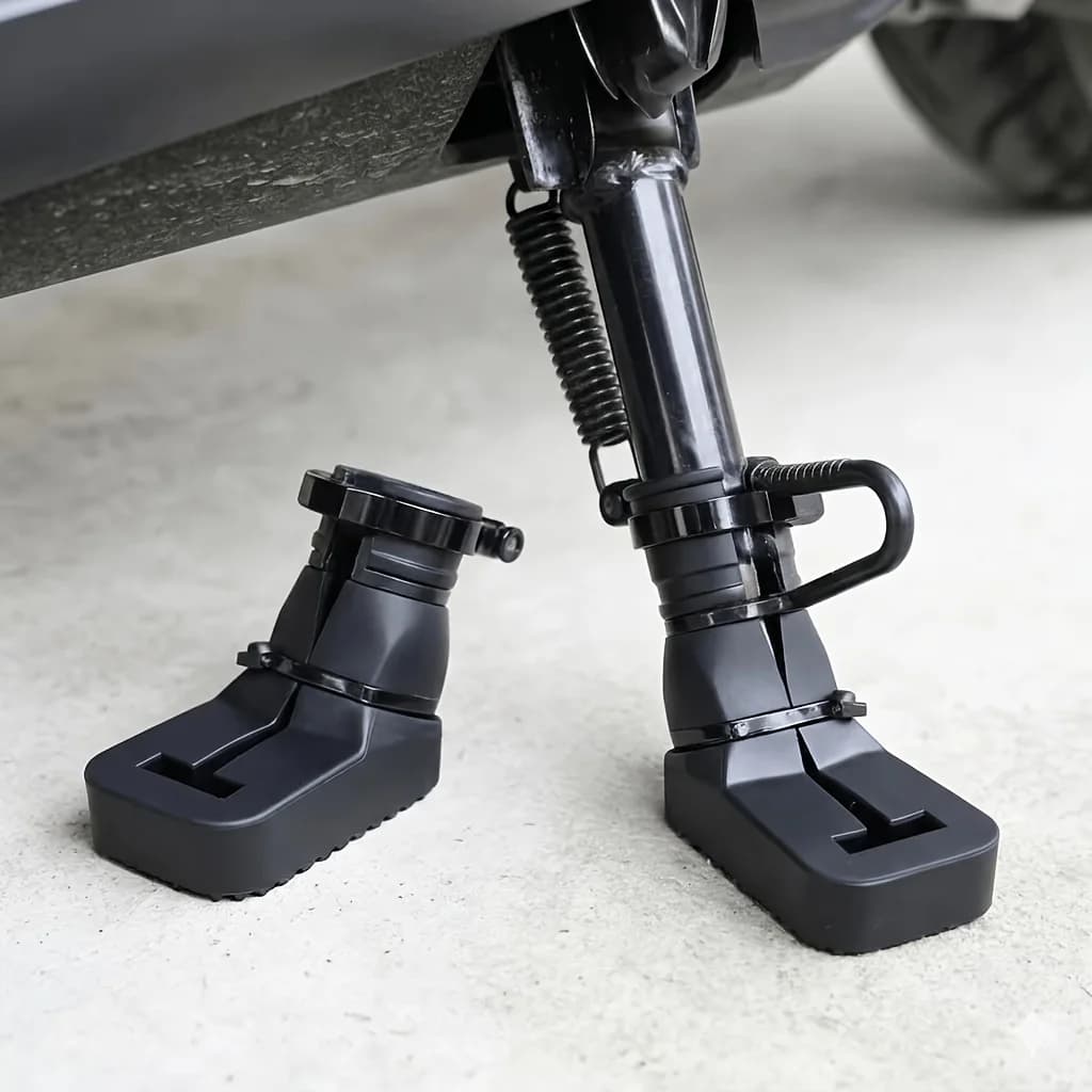 Motorcycle Side Stand Protective Cover, Universal Silicone Anti‑Slip Wear‑Resistant Kickstand Foot Support Pad Sleeve