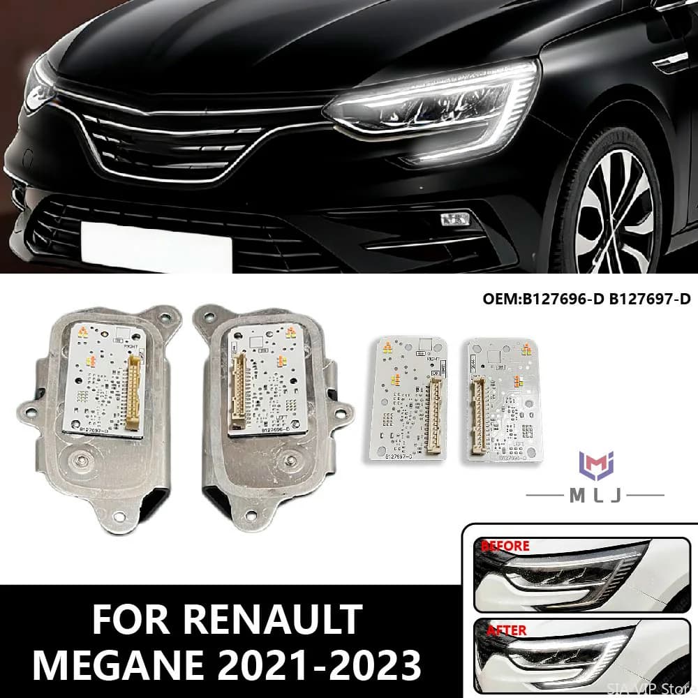 Modulo LED per Fari Diurni a Luce Bianca per Renault Megane 2021-2023, B127696-D B127697-D 260556623R 260551566R