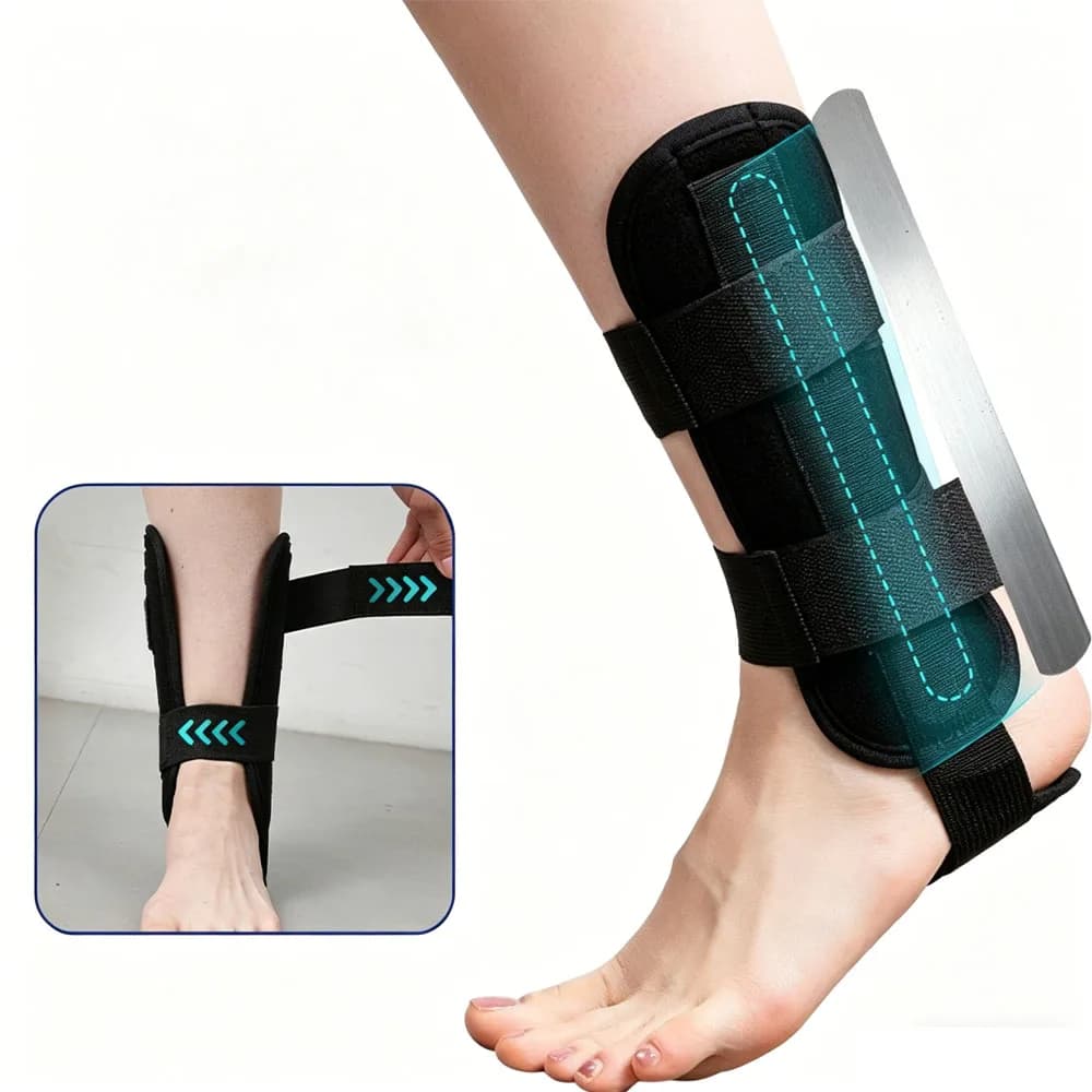 Supporto per Caviglia con Protezione da Distorsioni, Fascia Elastica Stabilizzatrice con Clip di Fissaggio, Correttore e Protettore per Caviglia