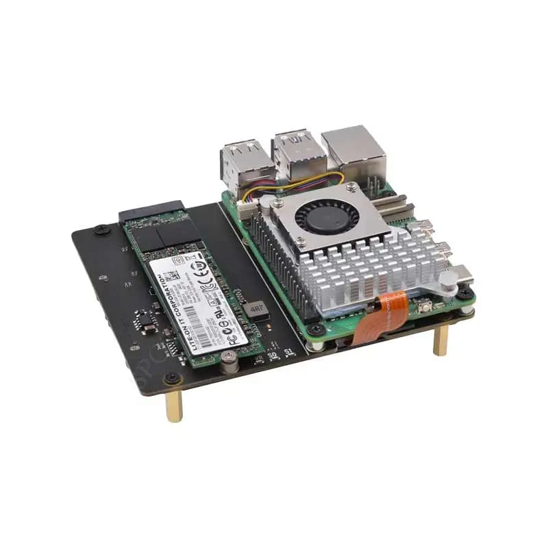 X1006 Raspberry Pi 5 PCIe a 2.5 SATA e M.2 KEY-B 2280 SSD/HDD Double-SATA (non BOOT da SATA/SSD