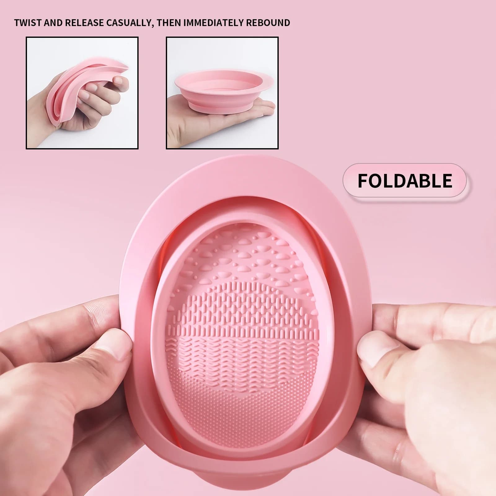 Brush Cleaning Colorful Scrubber Box Tools Brush Color Foundation Cleaner Sponge Remover Eye Shadow New Silicone Makeup C530