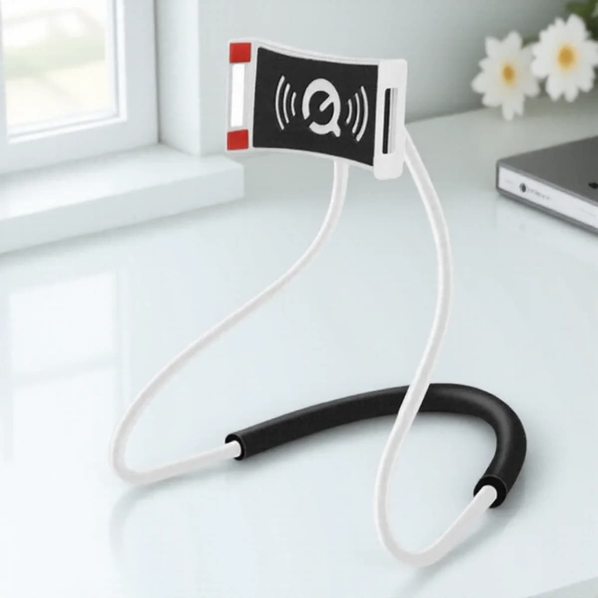 Supporto universale per telefono cellulare allungabile per selfie stick appeso al collo regolabile 360 ° Supporto per montaggio girevole