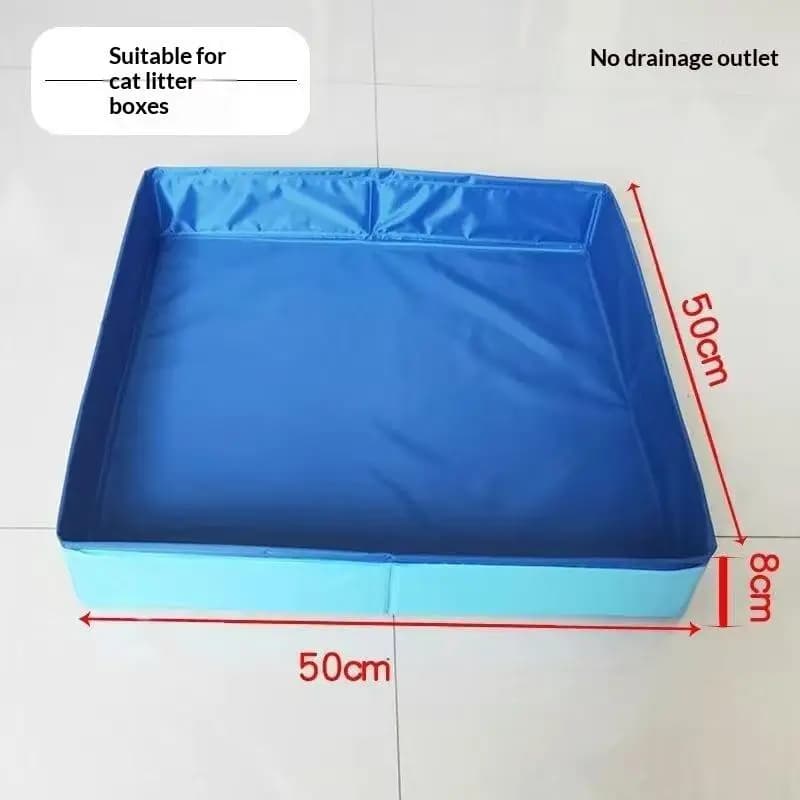 Portable Foldable Waterproof Foot Bath Basin Multifunctional Small Animal Bath Sand Tray Cat Litter Box Pet Washing Home Use