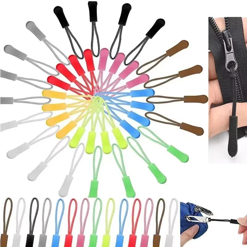 10-30 Pezzi Clip di Ricambio per Cerniera, Riparazione Cerniera, Testa Cerniera, Corda Terminale, Porta Etichetta, per Borse da Viaggio, Valigie, Zaini con Cerniera