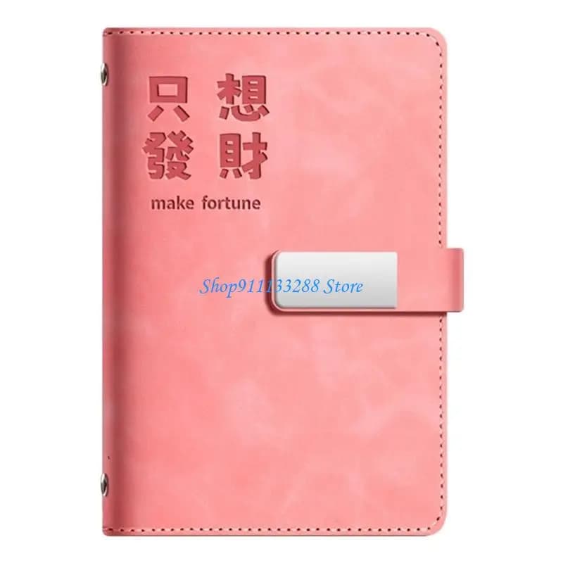 Pianificatore budget in pelle G88D con foglio budget a 90 pagine 6 anelli coperte legante per l'organizzatore denaro per