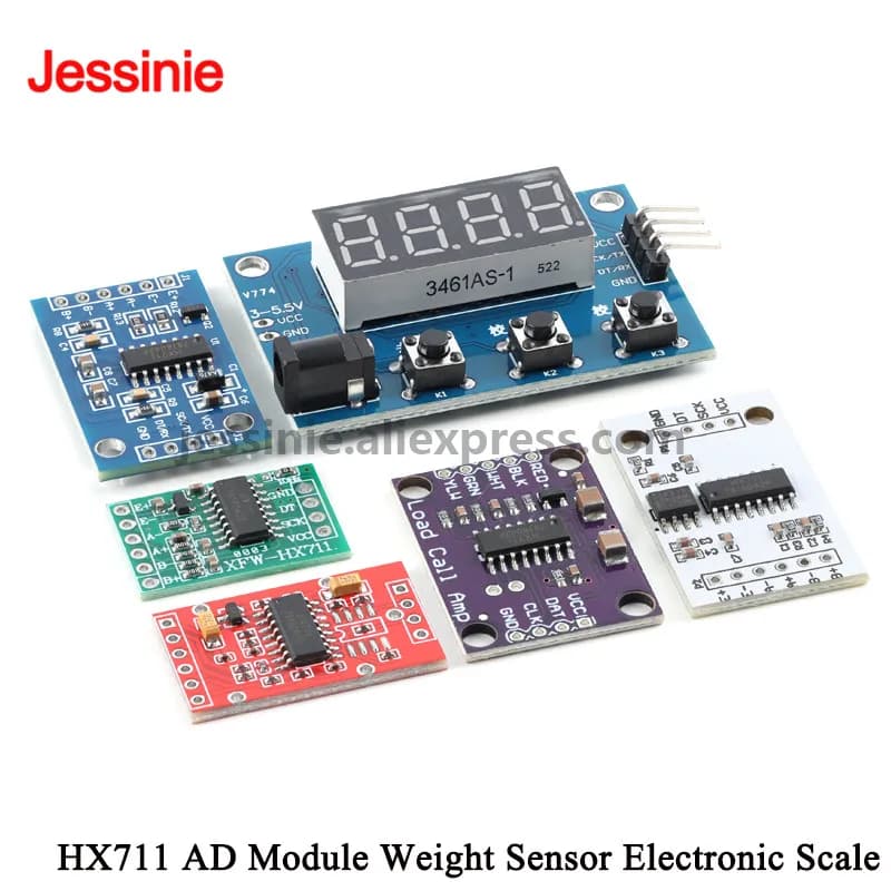 AD weighing sensor module AD load cell HX711 with display Electronic scale 24-bit weighing instrument for Arduino