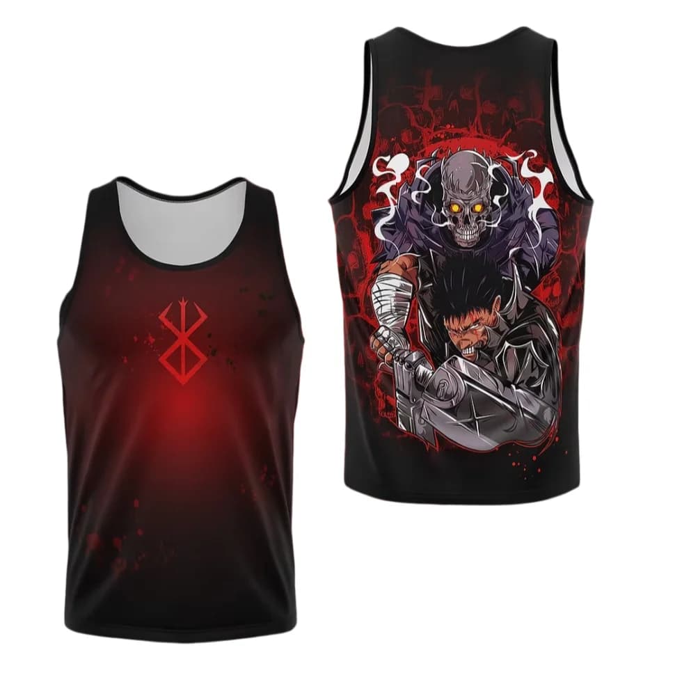 Maglia da basket Bandai Guts & Skull Knight Berserk Anime per adulti e bambini, gilet sportivo estivo ad asciugatura rapida, morbido, comodo e leggero