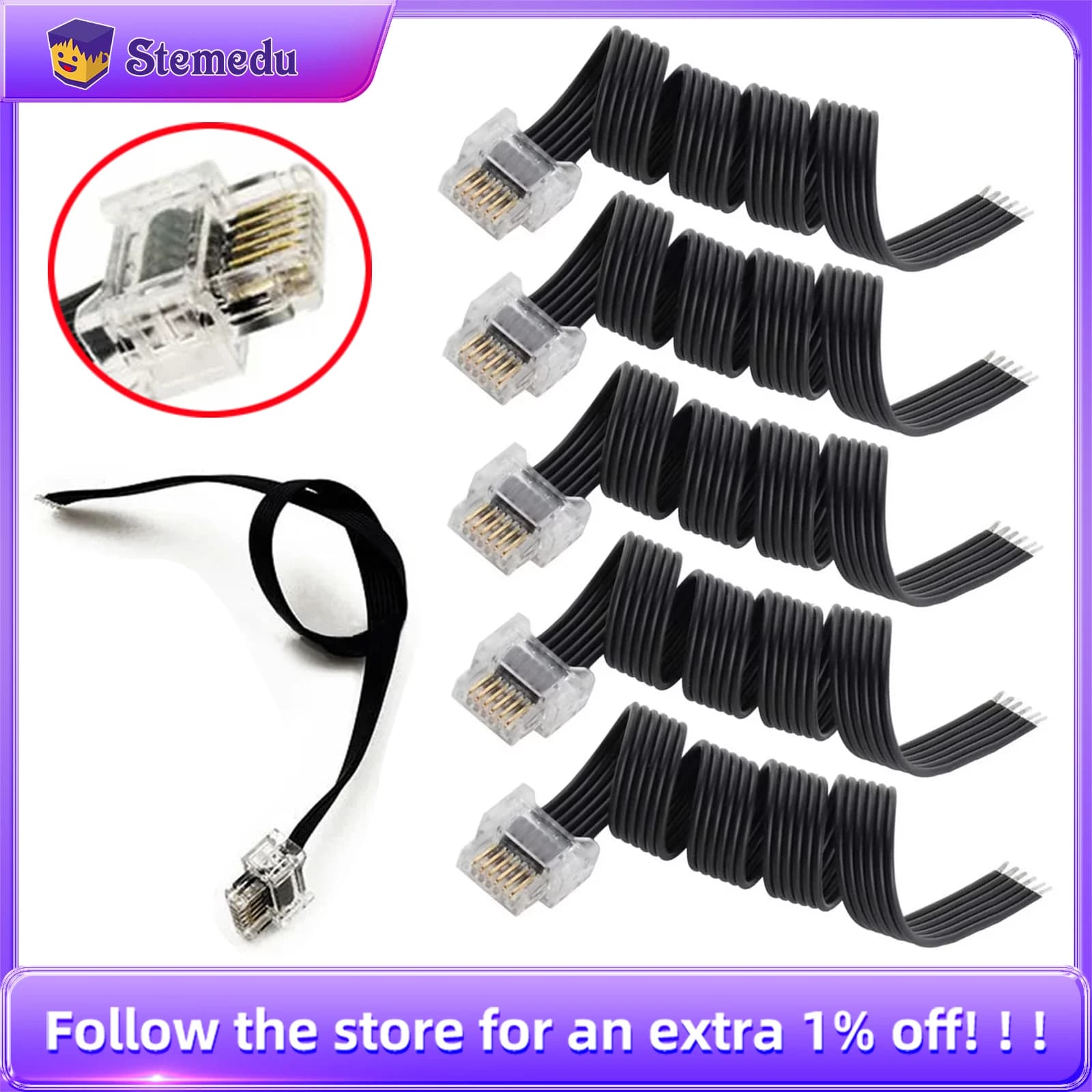 Cavo di cristallo motore nero originale da 25 cm per Legoeds WeDo2.0 Robotics 8883/9686 Blocchi di costruzione per riparazione sensore