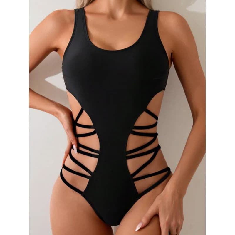 Moda nuove donne sexy bretelle costume intero costume da bagno stile bikini premium per costumi da bagno estivi da spiaggia primaverili