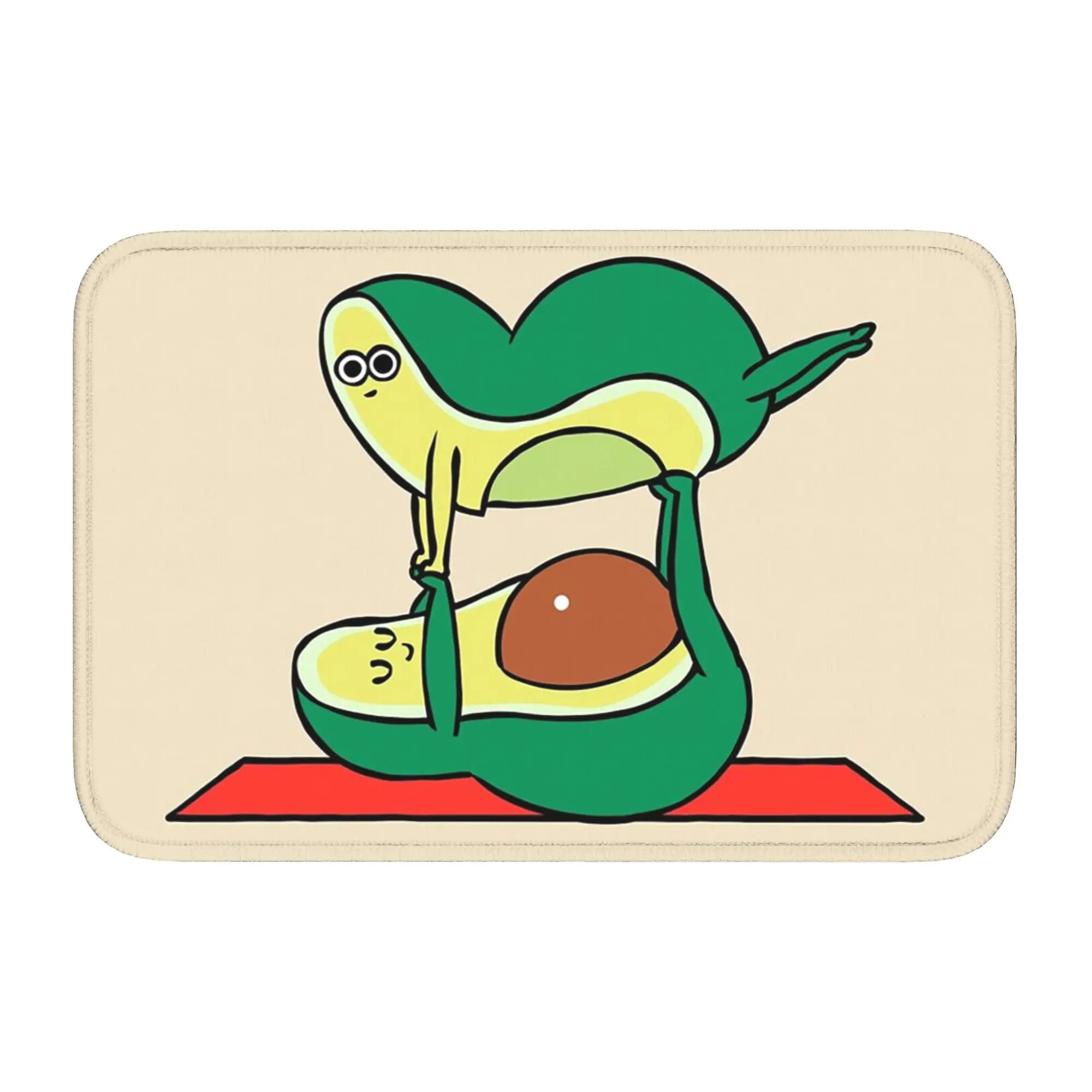 Tappetino assorbente Acroyoga Avocado, tappeto per cucina, ingresso, casa, tappetino per soggiorno, tappetini per il pavimento