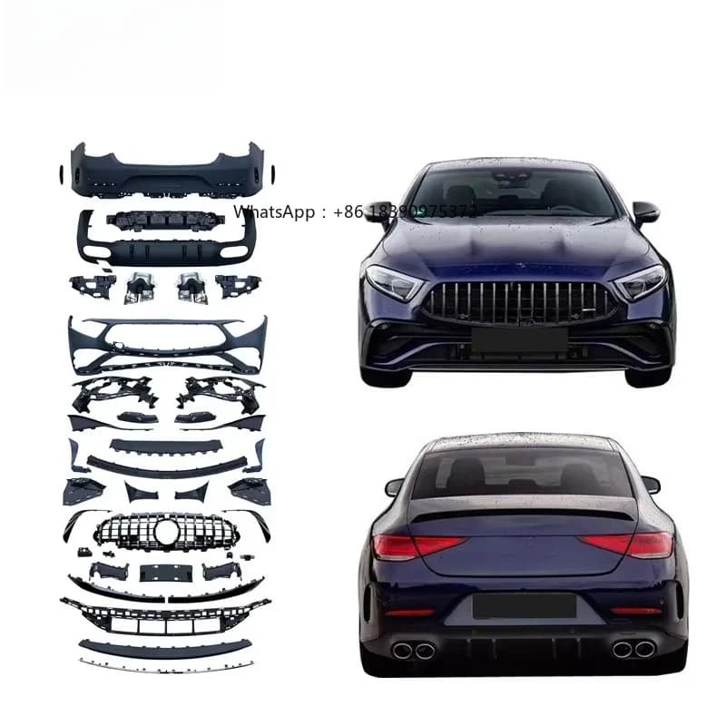 C257 Bumper for CLS Class W257 Upgrade CLS53 AMG Body Kit MT Front Bumper Rear Bumper Diffuser Exhaust Pipe 2019-2023