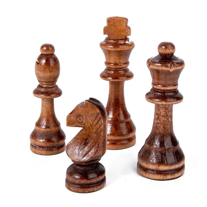 Pezzi degli scacchi in legno 2.2/3/3.5 pollici King Figure Pezzi del gioco degli scacchi Torneo Finitura in legno Figura degli scacchi Pezzi del backgammon