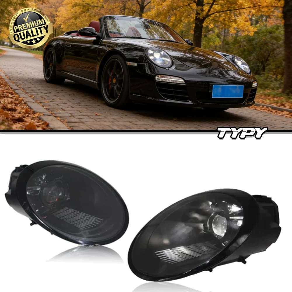 Fari anteriori TYPY per Porsche 911 997, fari a LED completi Matrix 997.1 997.2, proiettori anteriori con DRL, Plug & Play