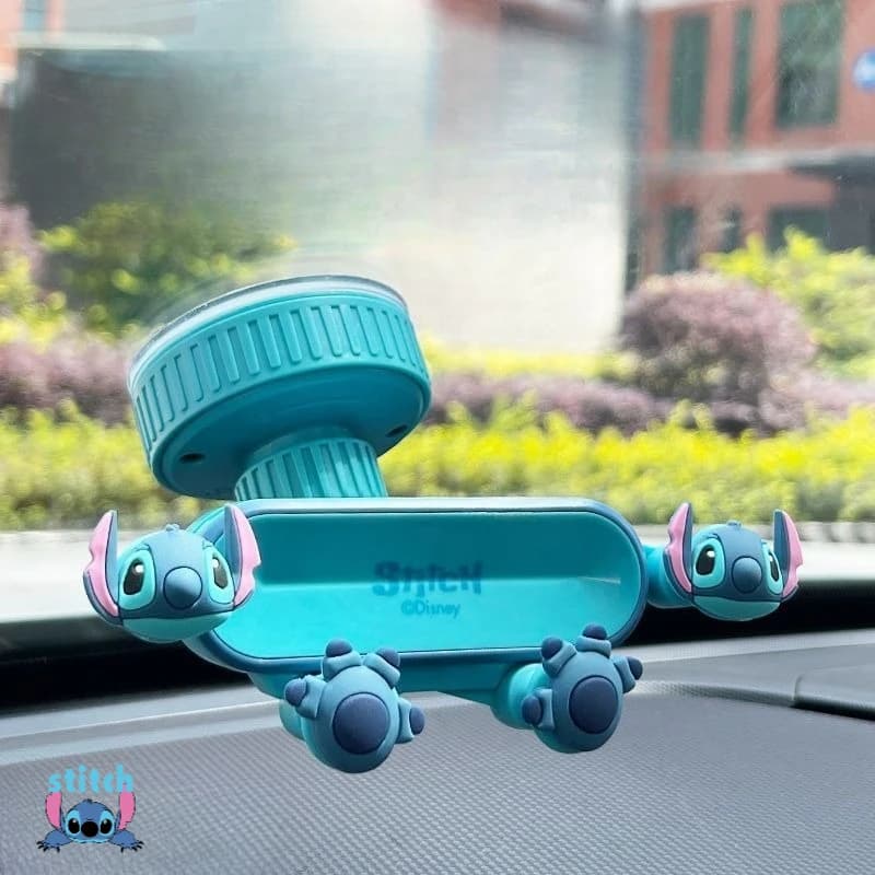 Disney Stitch Simpatico cartone animato Supporto per telefono Creativo Kawaii Adsorbimento sottovuoto Navigazione per auto Supporto multifunzionale Regalo all'ingrosso