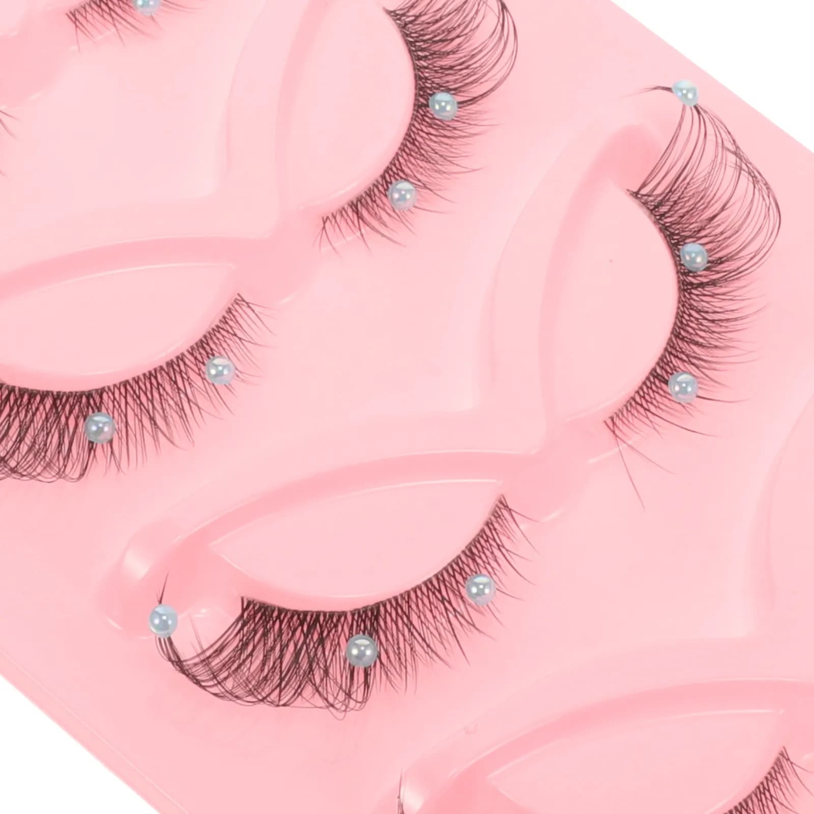 5 paia di ciglia finte con decorazioni in strass, trucco da palcoscenico, look naturale, ciglia glitterate per feste, matrimoni, eventi