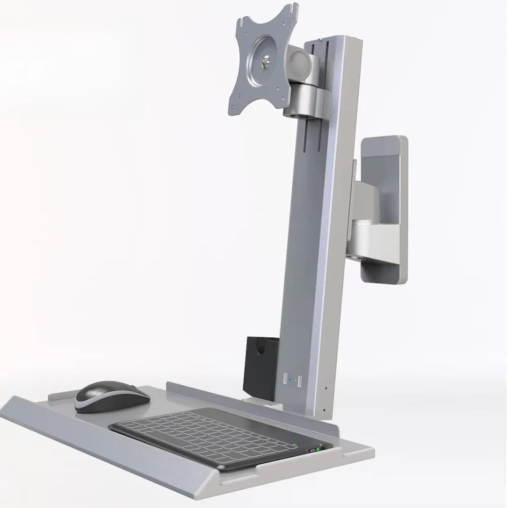 T8-MA00KB-600mm-silver 32 Inches Aluminum Alloy Display Mounting Solution Mouse Keyboard Monitor Stand Ergotron Computer Wall
