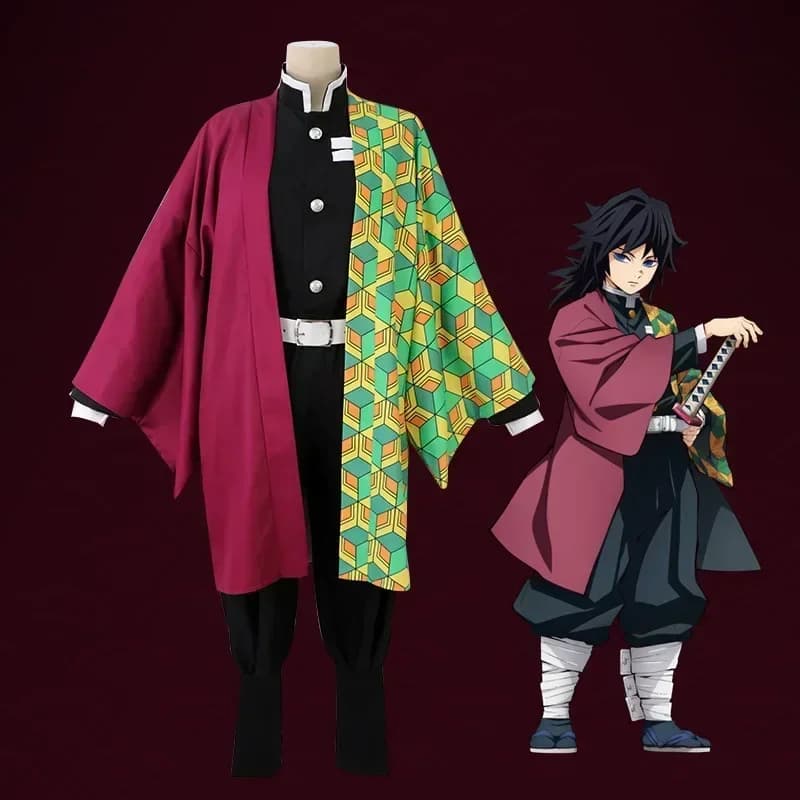 Anime 2026 Tomioka Giyuu Cosplay Costume Adult Men Kimono Uniform Outfits Halloween Carnival Stage Perform Clothes