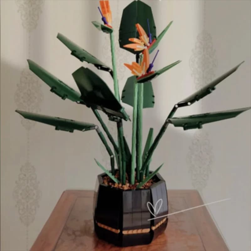 Set di Costruzioni 1378 Pezzi Pianta in Vaso Uccello del Paradiso, Collezione Botanica, Set di Fiori, Giocattolo STEM Fai-da-te per Regali di Compleanno