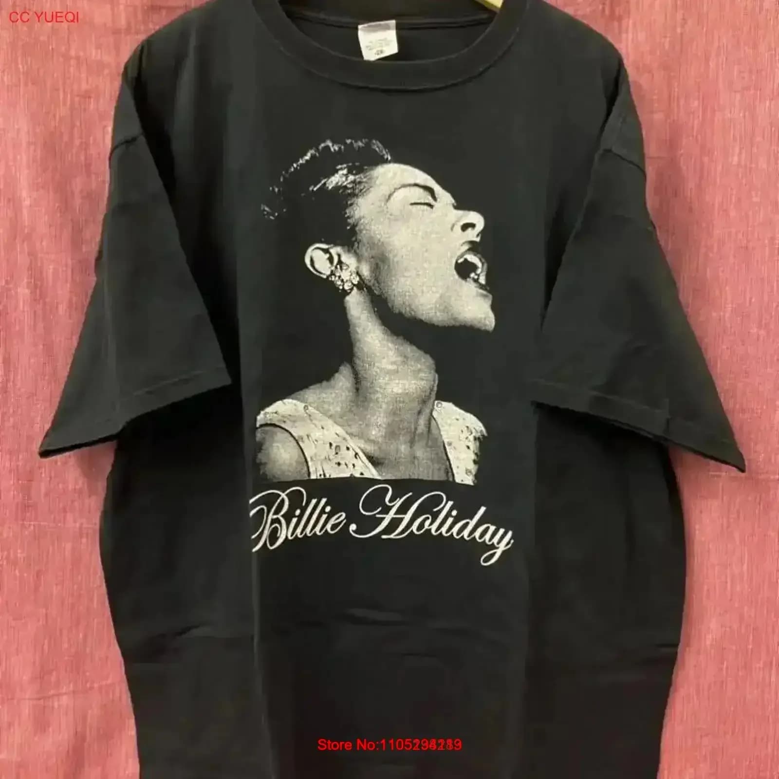 Vintage 00S 90S Billie Holiday Jazz Blues T Shirt Gear Inc Sarah Vaughan Washed designer clothes Breathable vintage Washed