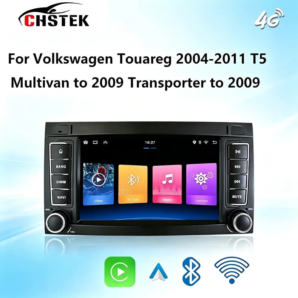 CHSTEK Android Car Radio For VW Multivan T5 Touareg 7L 2004-2014 Wireless Carplay Android Auto DVD GPS WIFI Bluetooth Multimedia