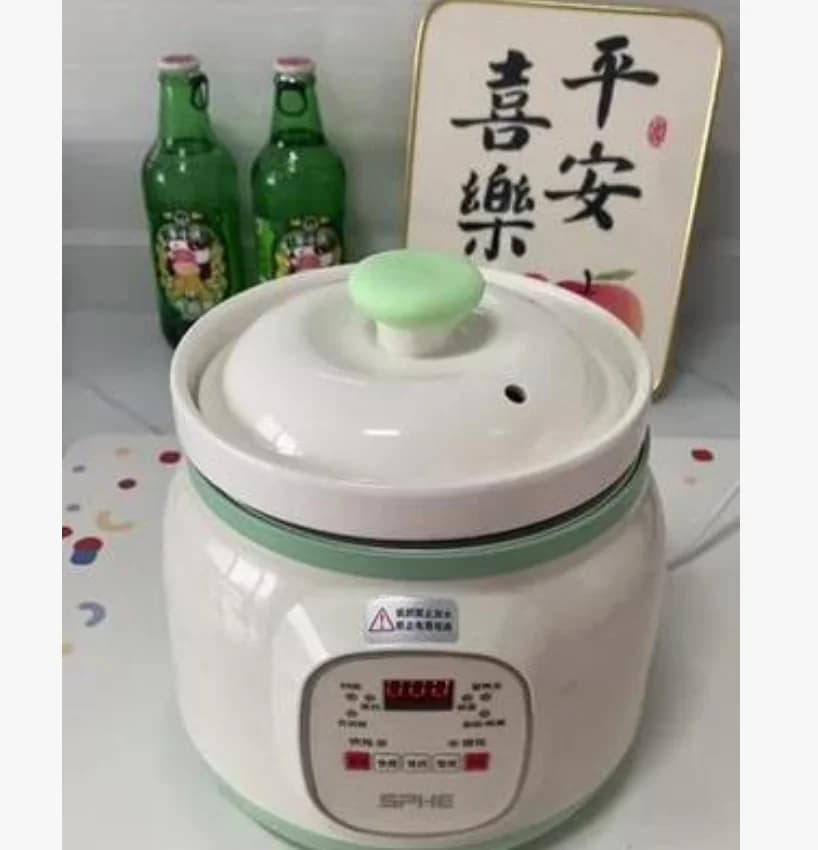 220V Orso completamente automatico Mini Stufato pentola Porridge casseruola stufato elettrico domestico zuppa di ceramica fornello di porridge BAC