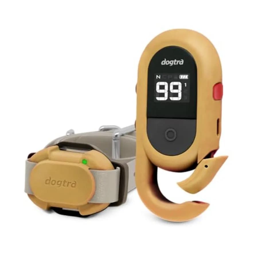 Collare Elettronico CUE Gen 2 Tan Personalizzabile per Addestramento Cani con Telecomando, Design Facile e Sicuro per Principianti, 99 Livelli di Vibrazione