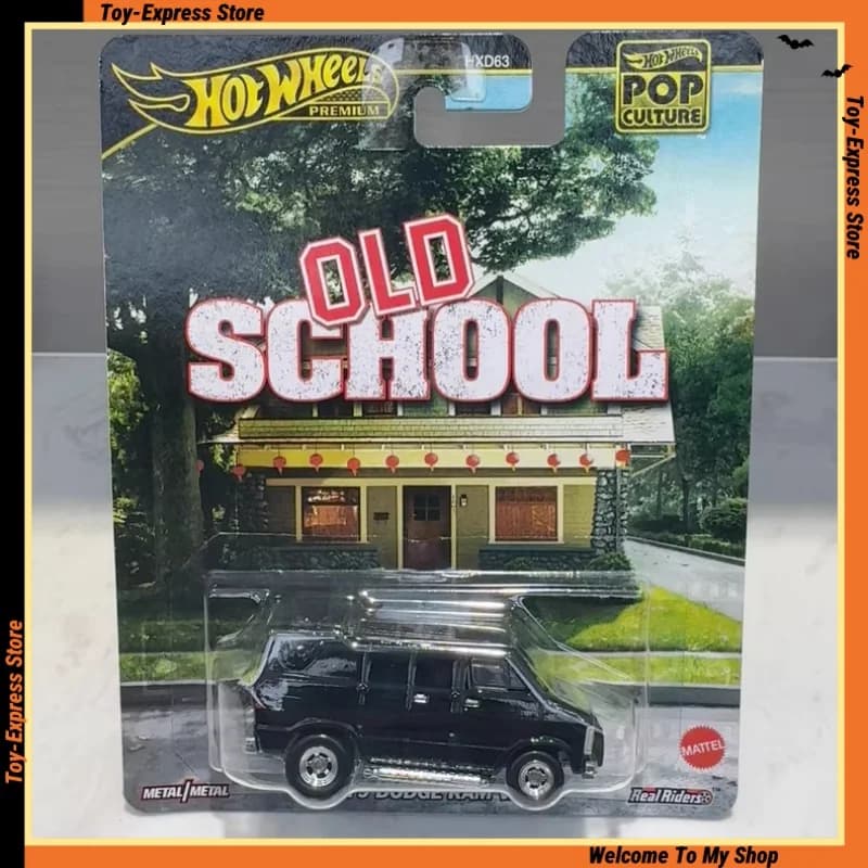 Hot Wheels Premium 2025 Cultura pop Hotwheels 2025 1/64 Modello di auto Giocattoli per bambini Vecchia scuola 1979 Dodge Ram Van Ragazzi Giocattoli per bambini