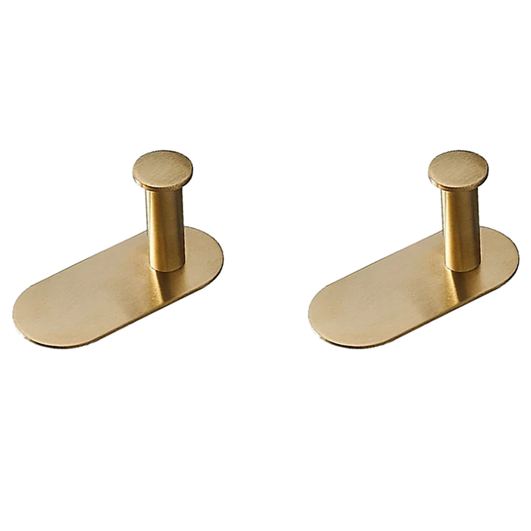 A98E-2X Portasciugamani da parete, porta carta igienica rotondo in acciaio inossidabile dorato spazzolato, accessori hardware, 10 cm
