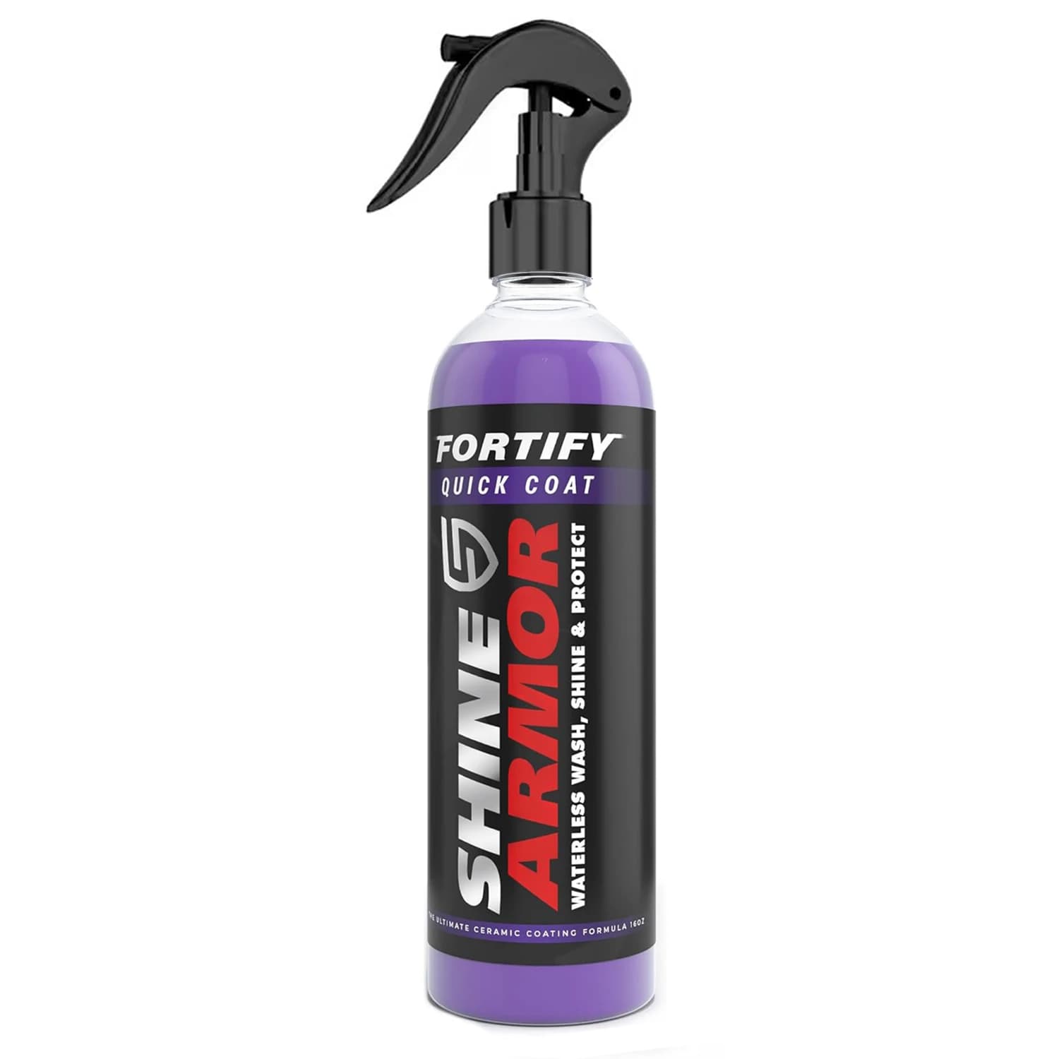 SHINE ARMOR Fortify Quick Coat: Cera Ceramica Spray per Auto, Lucidante Idrofobico Senza Acqua, Finitura Protettiva