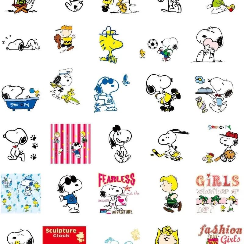 Adesivi Carini di Snoopy e Woodstock, 294 Pezzi, Personaggi Anime, Adesivi Decorativi per Laptop, Skateboard, Quaderni, Regalo