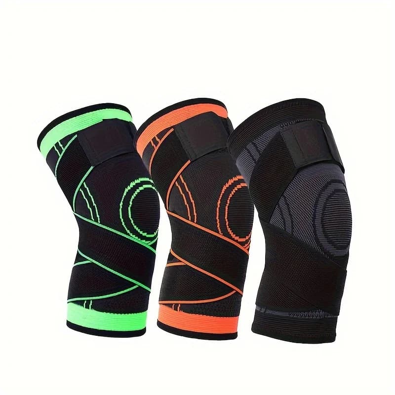1pc ginocchiera sportiva da uomo ginocchiera elastica pressurizzata supporto attrezzatura per il fitness basket pallavolo tutore tennis ciclismo protezione