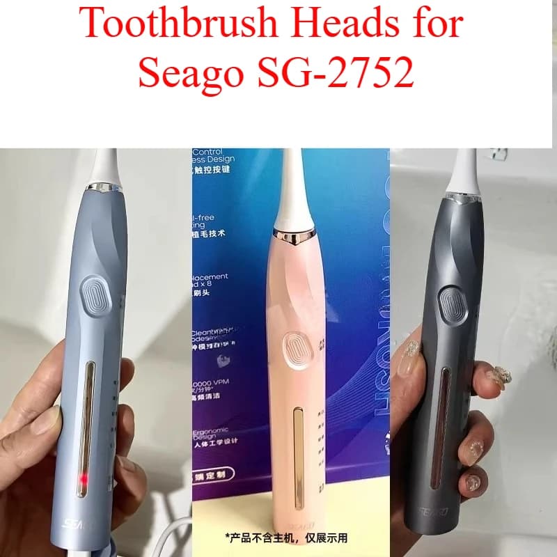 4 toothbrush heads for Seago SG-2752 Sense Plus electric toothbrush, Seago SG2752 spare brush head