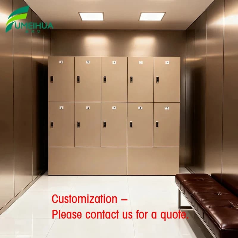 custom.Modern Design HPL Locker Clothes Hanger Staff 10 Door Storage Wardrobe Lockers