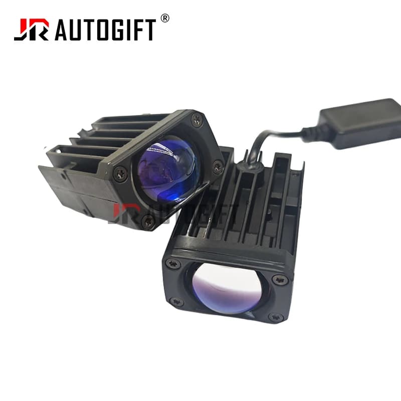 Lente per proiettore a matrice da 1 pollice 20w Mini LED per auto Luce di guida Lente per proiettore Faro Fendinebbia Fascio alto basso 3 colori Bianco