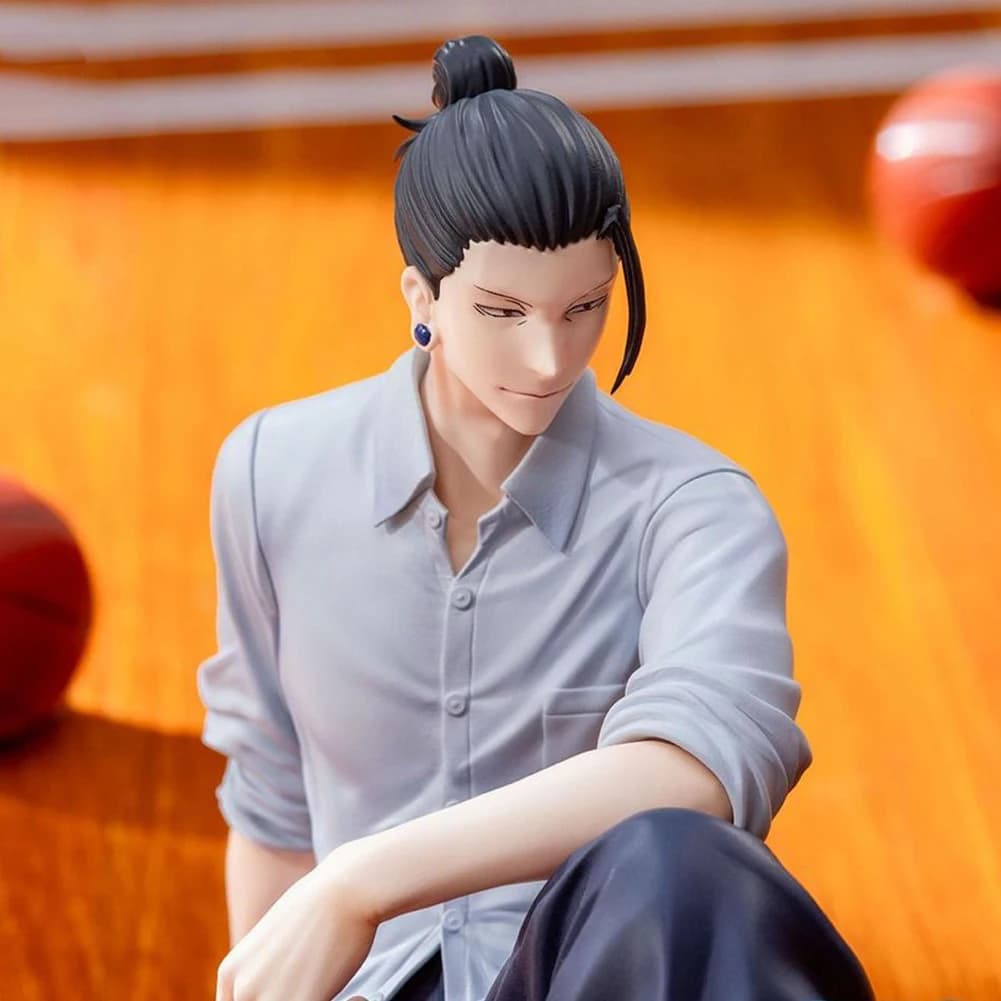 Statuetta Anime JJK, Action Figure di Gojo, Modellino di Geto Suguru in Posizione Seduta, Figurina da Collezione, Giocattolo Decorativo, Regalo
