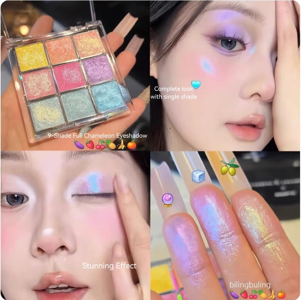 SheenEfect Chameleon Eyeshadow Palette 9 colors 9g Portable cosmetics for eye makeup