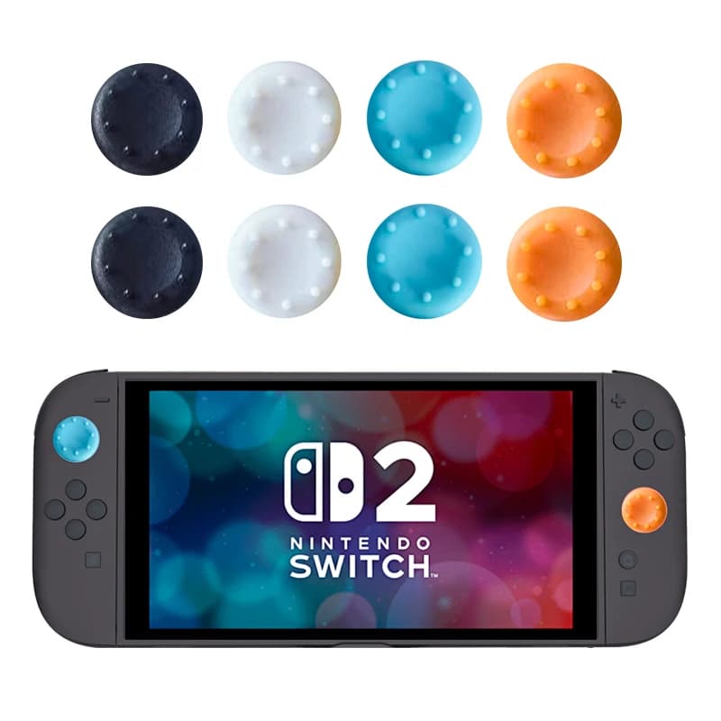 Tappo in silicone Pelle in gomma Impugnature per levetta Copertura per joystick per PS4 PS5 Switch 2nd 2025 Thumb Stick NS2 Switch 2 Accessori di gioco