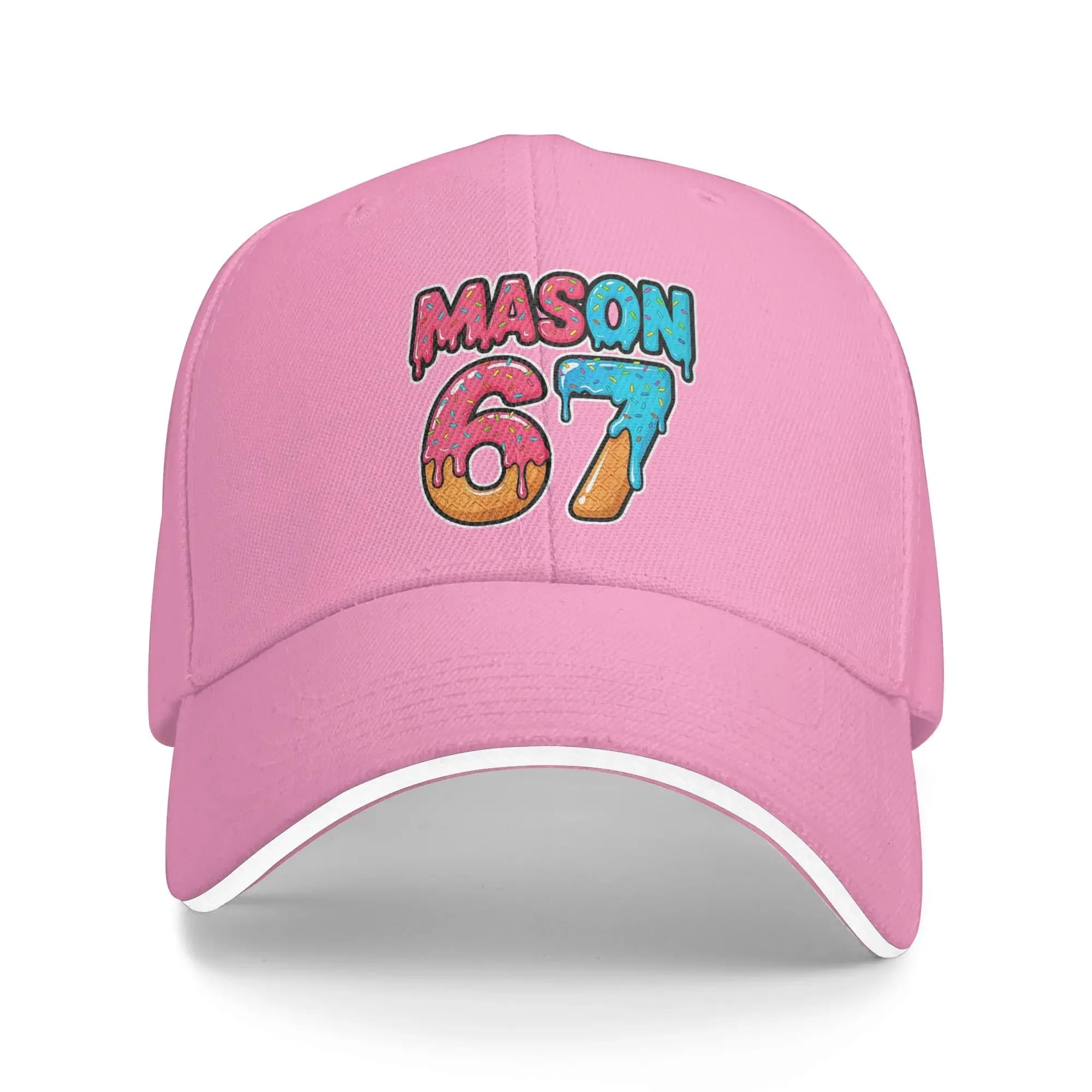 Six Seven Meme Mason 67 Ice Cream Drip Funny Baseball Cap Fashion Sandwich Caps Unisex Breathable Caps Hat Outdoor