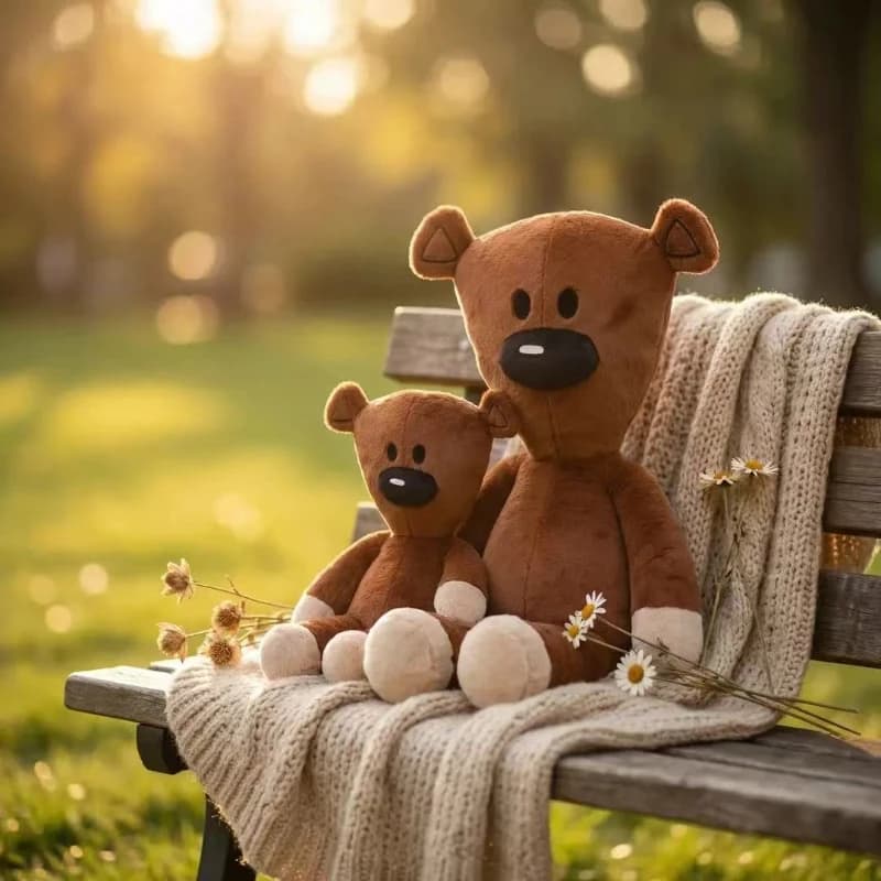 Orsacchiotto di Peluche Mr Bean 30/50/60/80/110cm, Giocattolo Morbido e Carino, Decorazione per Divano, Compagno per il Sonno, Regalo di Compleanno per Ragazze