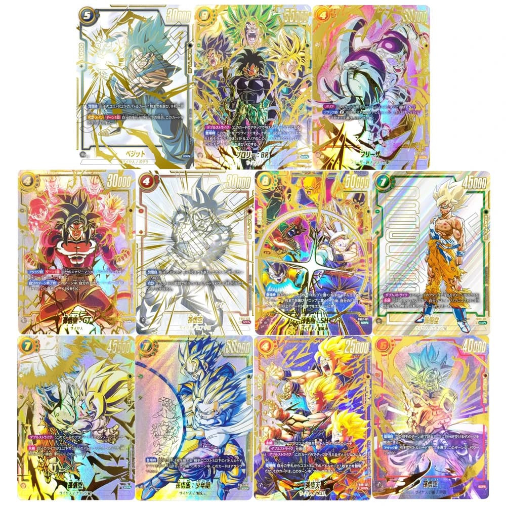 Carte da Collezione Dragon Ball Son Goku Frieza Broli FB01-FB07, Carte Anime Fai-da-Te di Alta Qualità, Gioco Creativo, Regalo, Giocattolo