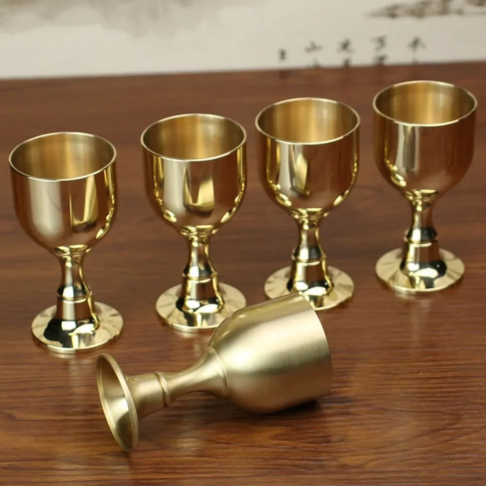 15/30ml Ottone Tazza di Calice Bicchiere Da Cocktail Bere Bicchiere di Licore Tazza Tazza Per Il Partito Bar Vino Birra Succo Calice Bevanda Drinkware