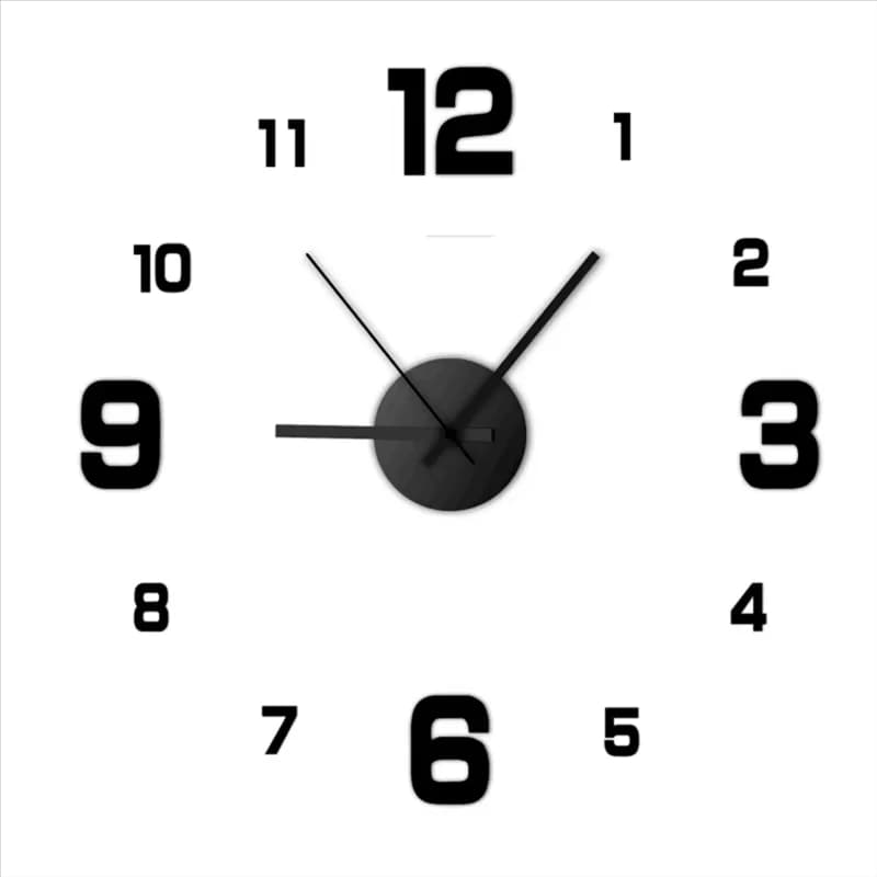 A96K wall decoration, modern art without frame, DIY wall clock, large 3D printed wall clock for home and office decorations