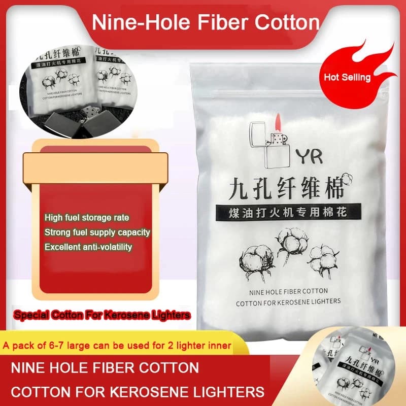 For Zorro Zippo Kerosenes Lighter High Quality Oil Storage Cotton Nine Hole Fiber Cotton Durable Non Volatile Sparkling Cotton