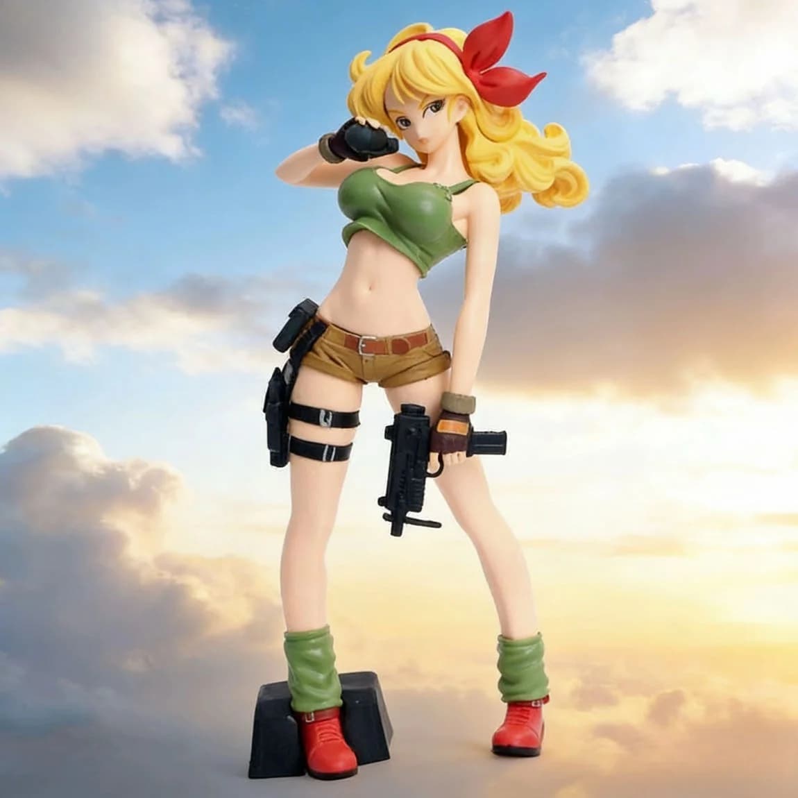 Figura di Dragon Ball da 24cm/9.4in, Personaggio Biondo Launch, Decorazione da Scrivania, Regalo ​ Modellini in PVC, Action Figure da Collezione e Decorazione Gi