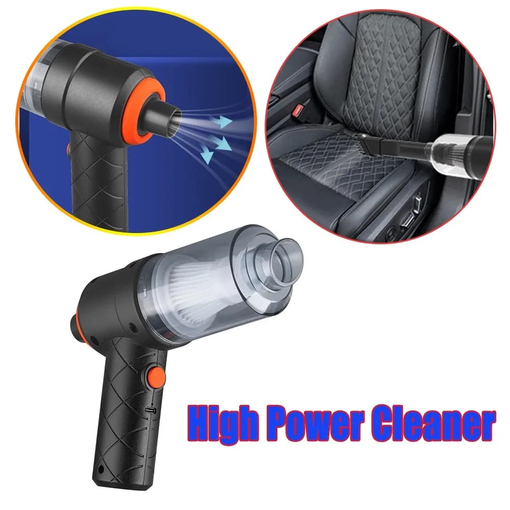 Powerful 12V Car Wireless Vacuum Cleaner, High Power Cleaning Tool for Interior Cars