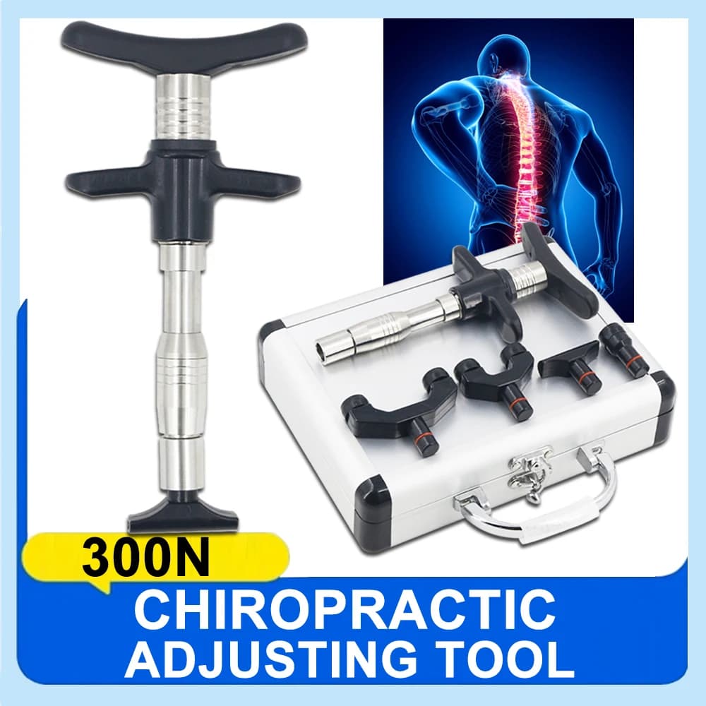 300N Manual Chiropractic Adjusting Tool Alleviate Body Pain Improve Hunched Back Spine Correct Chiropractic Activator Gun