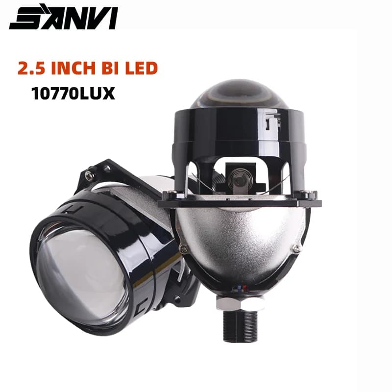 SANVI 2.5 pollici S6 Mini Auto Bi Led Lenti per proiettori H7 H4 LED H1 9005 9006 Faro LED Luci per auto Accessorio per automobile